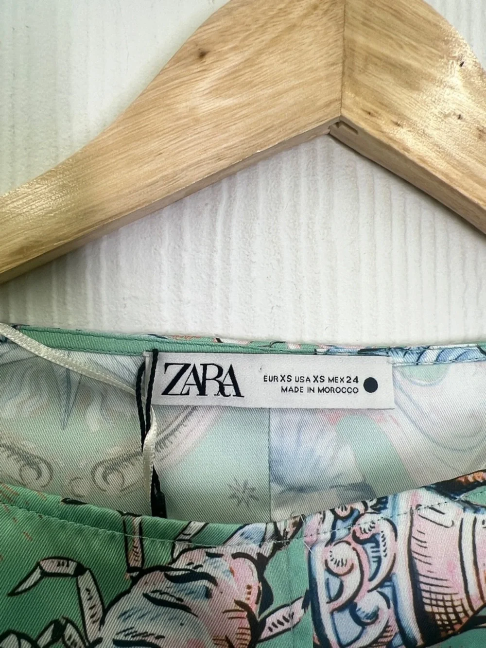 Zara - NWT Limited Edition Zodiac Mint Green Long Sleeve Midi Dress Size XS - Picture 8 of 12